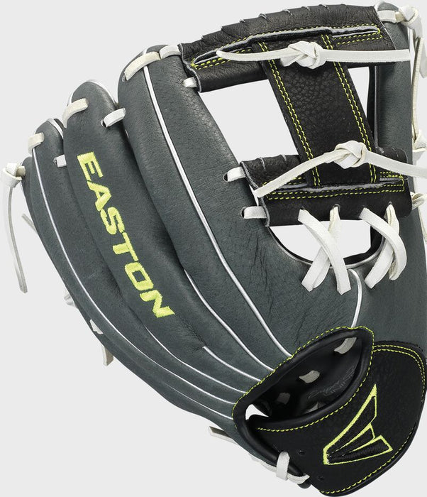 EASTON Professional Youth Series 10in Youth Baseball Glove RH Black/Grey/Optic Bkgyop