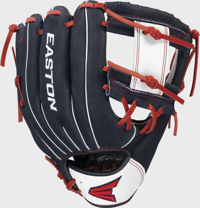 EASTON Professional Youth Series 10in Youth Baseball Glove LH Navy/White/Red Nywhrd