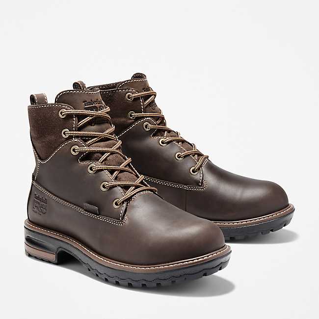 Timberland Pro Women's Hightower 6" Alloy Toe Waterproof Work Boot Coffee Brown