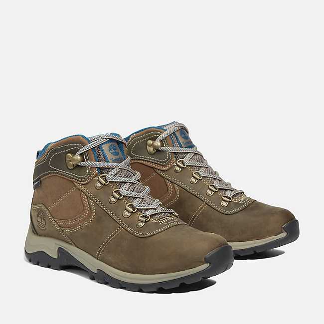 Timberland Women's Mt. Maddsen Waterproof Mid Hiking Boot Medium Grey/Brindle