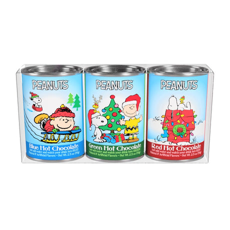 McSteven's Peanuts Christmas Colorful Hot Chocolate Gift Set (Three 2.5oz Tins)