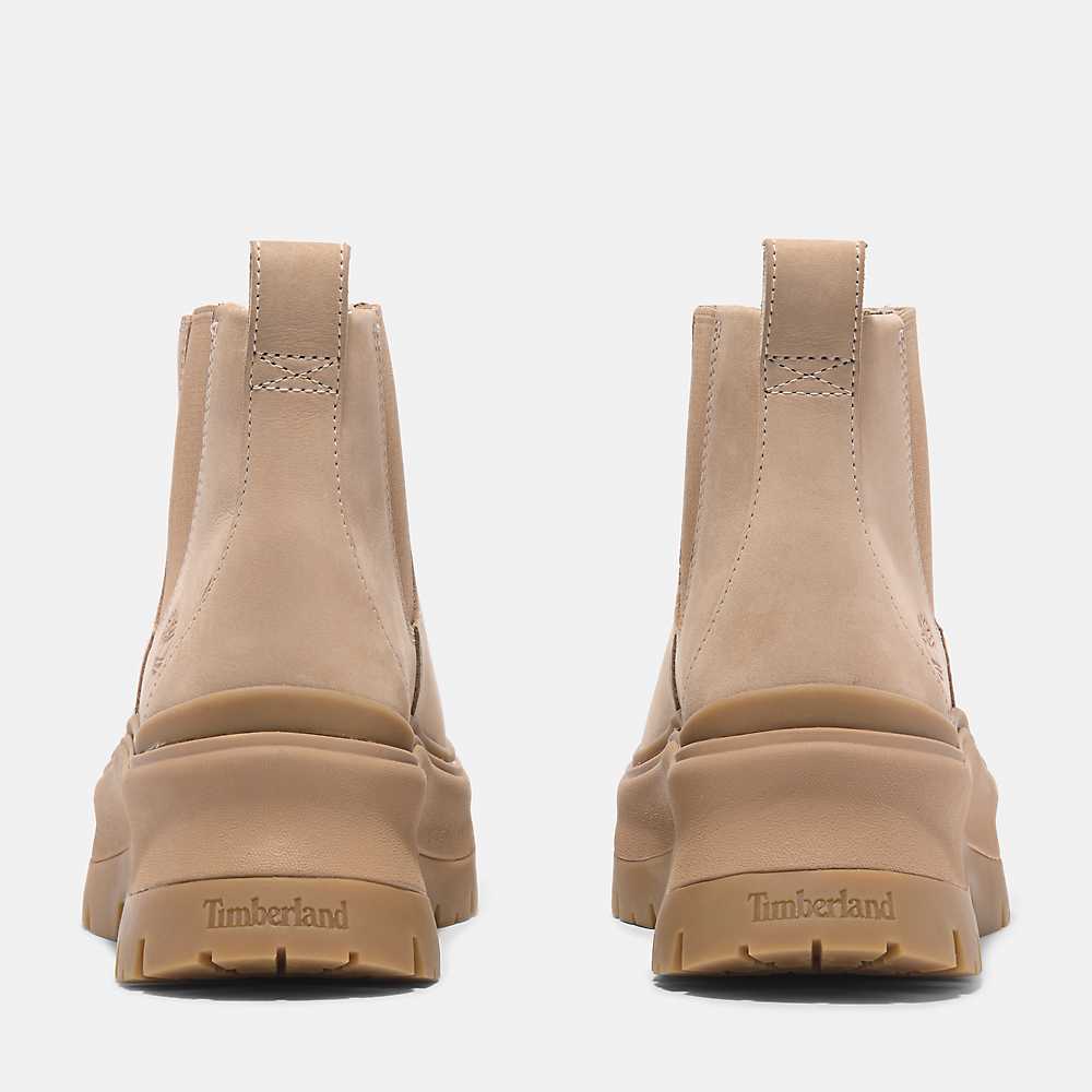 Timberland Women s Roxie Lane Mid Chelsea Boot Light Beige Nubuck JAXOutdoorGearFarmandRanch