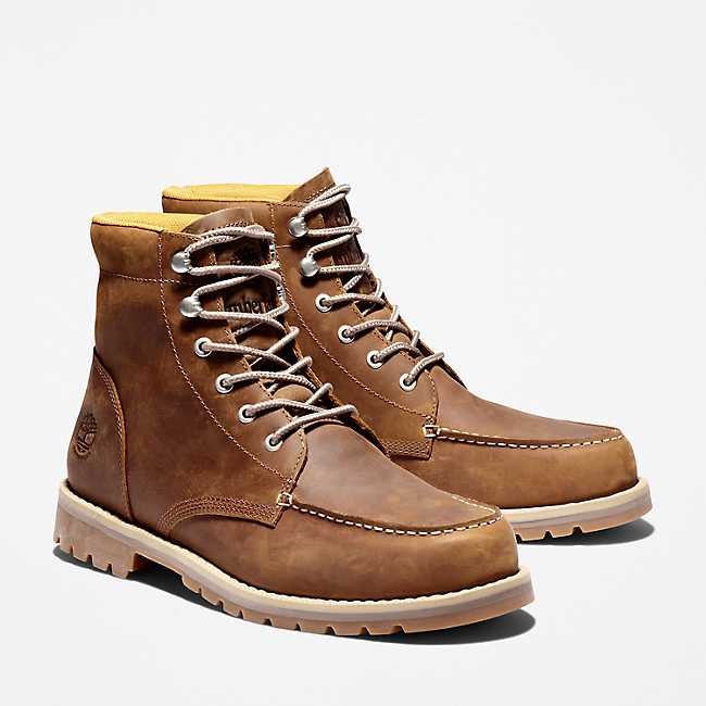 Timberland Men's Redwood Falls Waterproof Moc-Toe Boot Rust