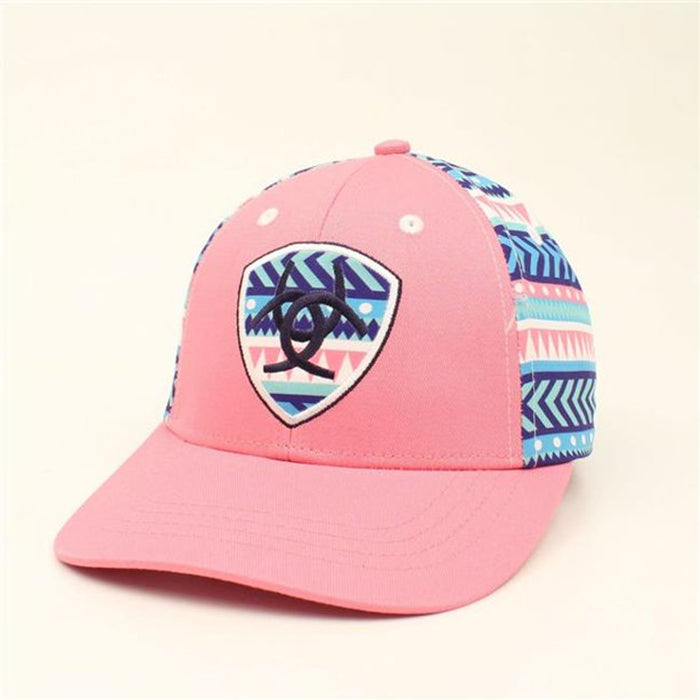 Ariat Girls Aztec Print Snapback Hat Pink / Aztec Print