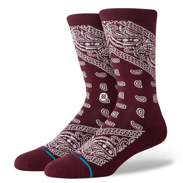 Stance Barrio Cotton Crew Sock - Wine Wine