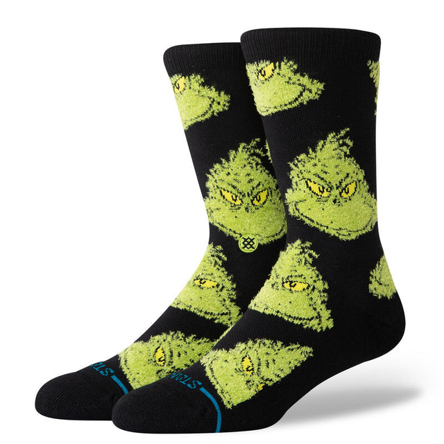 Mean One The Grinch X Stance Crew Sock - Black Black