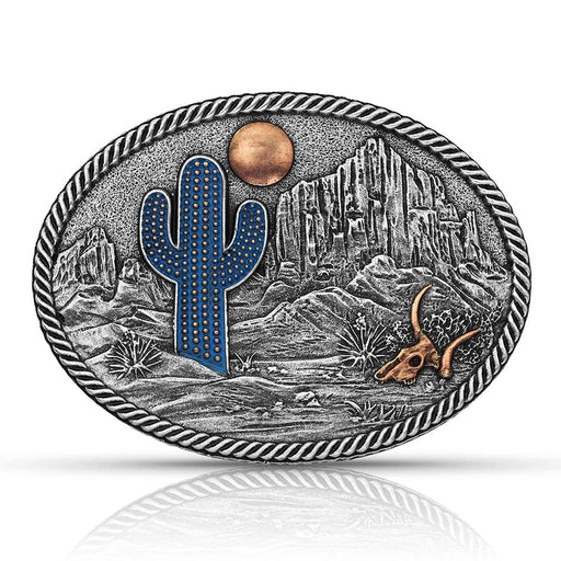 Montana Silversmiths Desert Moon Cactus Attitude Buckle