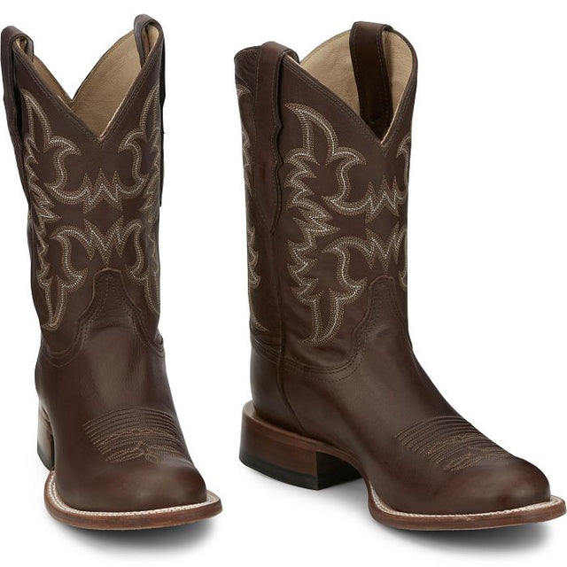 Justin Men's Wayne 11" Western Boot Chocolate