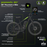 Greenworks 80V VENTURE Series 26-inch Fat Tire Electric Mountain Bike