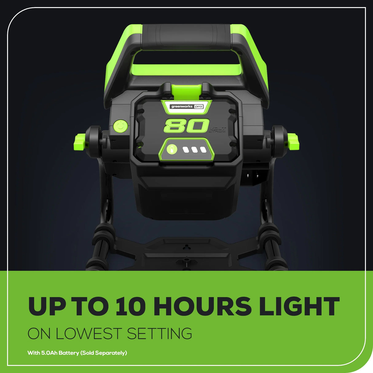 Greenworks 80V AC/DC 2,500 Lumen LED Work Light (Tool Only)