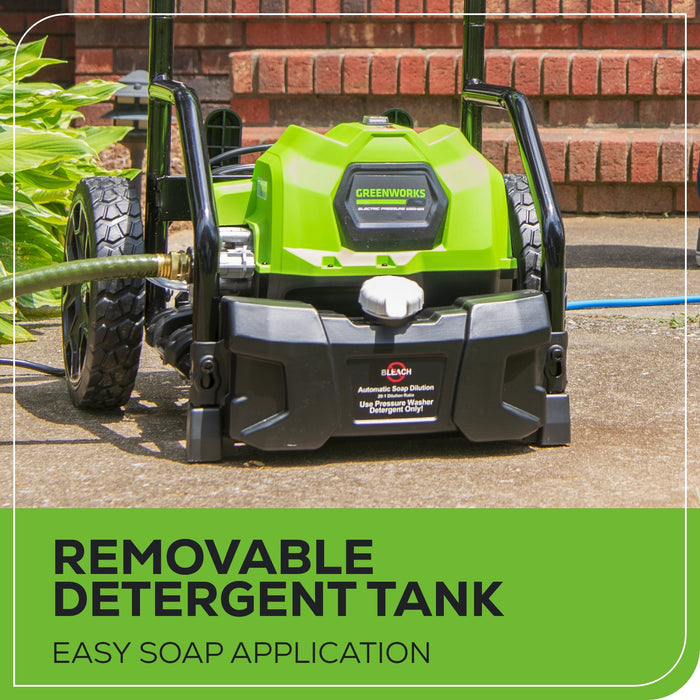 Greenworks 2000 PSI 1.2 GPM Cold Water Electric Pressure Washer with 12