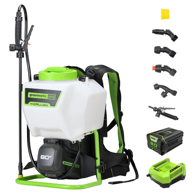 Greenworks 80V Cordless Battery Backpack Sprayer with 2.0Ah Battery & Charger