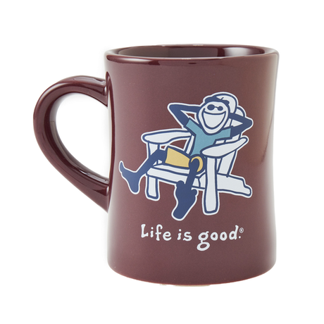 Life Is Good Adirondack Jake Diner Mug Mahogany brown