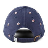 Life Is Good Daisy Ditsy Pattern Chill Cap - Darkest Blue