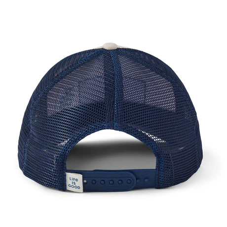 Life Is Good Adult Flag Trucker - Birch White