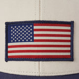 Life Is Good Adult Flag Trucker - Birch White