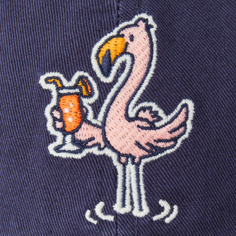 Life Is Good Adult Flamingo with Drink Chill Cap - Darkest Blue