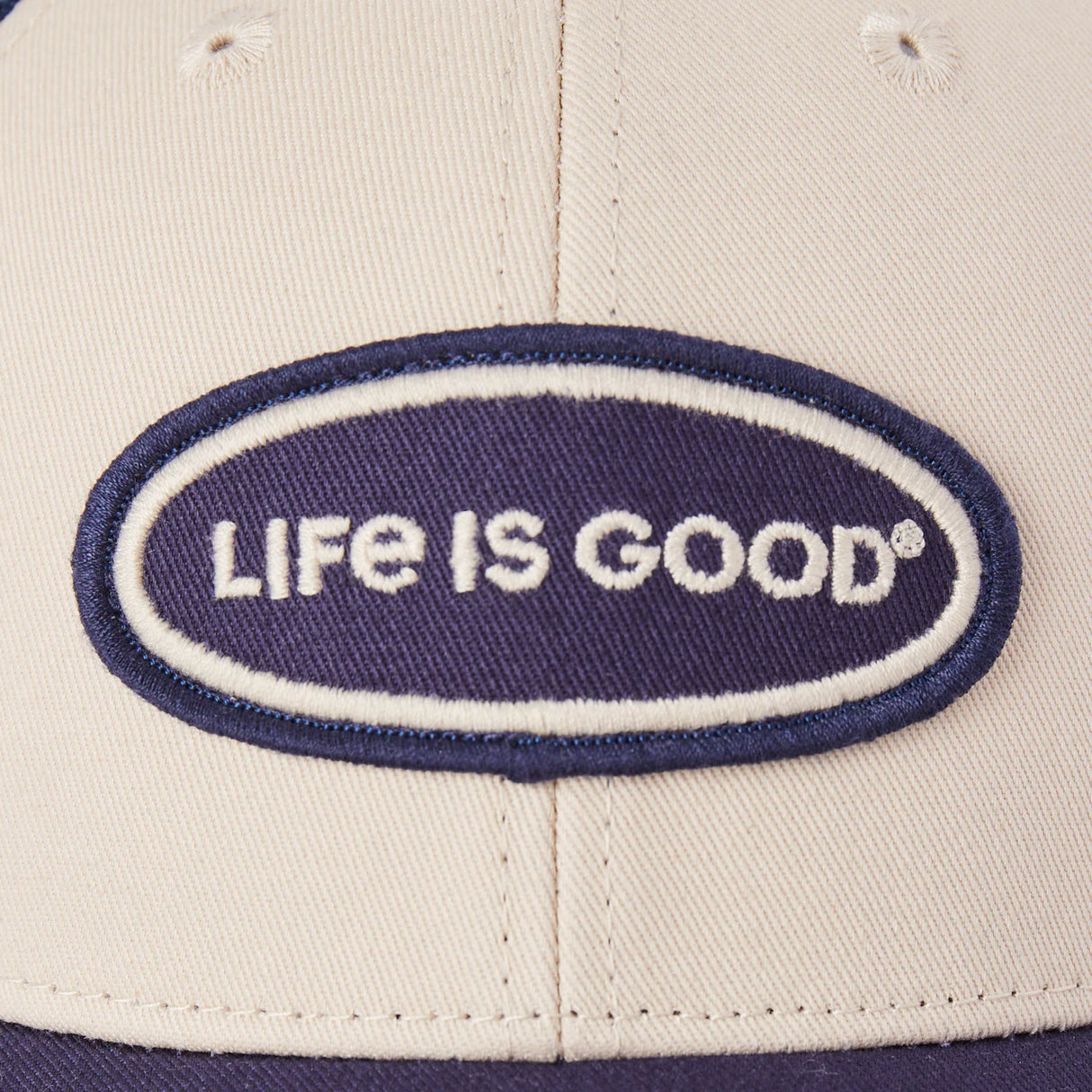 Life Is Good Adult LIG Oval Trucker - Birch White
