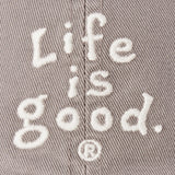 Life Is Good Adult LIG Vintage Wordmark Stacked Chill Cap - Slate Gray