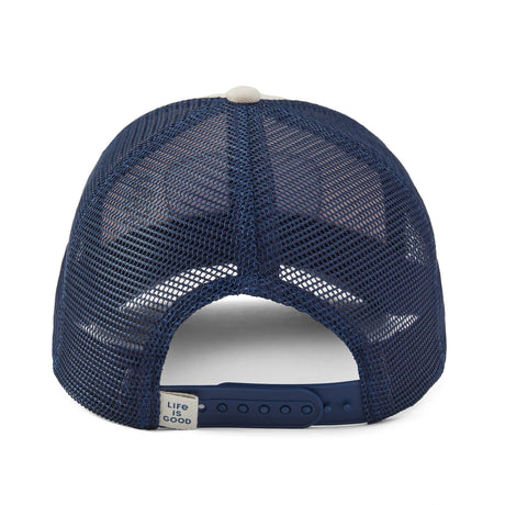 Life Is Good Adult Three Pine Patch Trucker - Birch White
