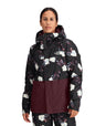 The North Face Women's Freedom Insulated Jacket - TNF Black Winter Flowers Print/Alpine Plum TNF Black Winter Flowers Print/Alpine Plum