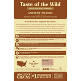 Taste of the Wild Ancient Prairie Canine Recipe with Roasted Bison & Roasted Venison - 14 LB