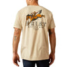 10054835 Mns Ariat Bronc Ridin Heritage T-shirt - Natural Natural
