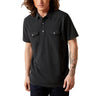 10055068 Mns Retro Western Snap Polo - Black Black