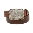 Ariat Boys Distressed Floral Tooled Brown Leather Belt Brown /  / 1-1/4 in.