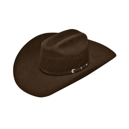 Ariat Mens 2X Wool Felt Double SS Cowboy Hat - Chocolate Chocolate