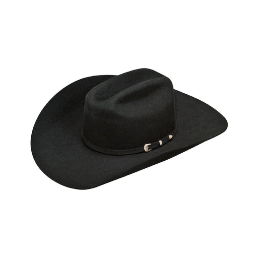 Ariat Mens 2X Wool Felt Double SS Cowboy Hat - Black Black