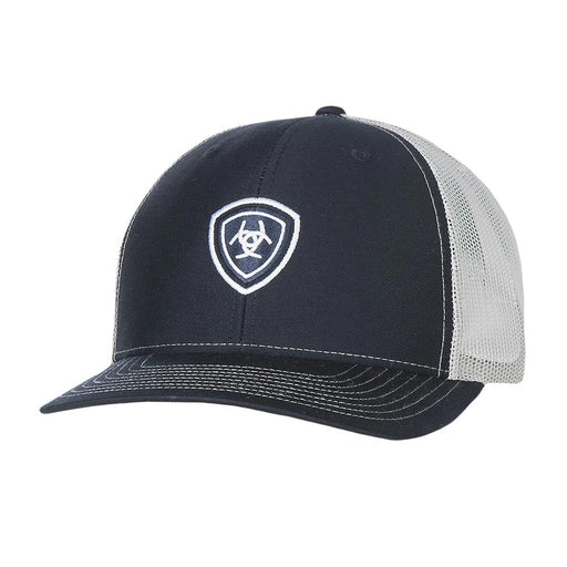 Ariat Mens Embroidered Shield Logo Snapback Hat - Navy Navy