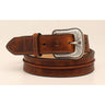 Ariat Mens Rowdy Center Leather Belt - Medium Brown Medium Brown / 30