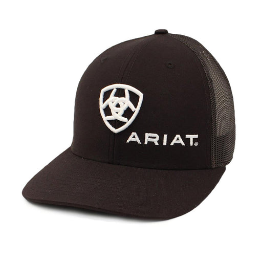 Ariat Mens Shield Logo Snapback Hat - Black Black