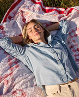 Toad & Co Arroyo Twill Boxy Long Sleeve Shirt - Skyway