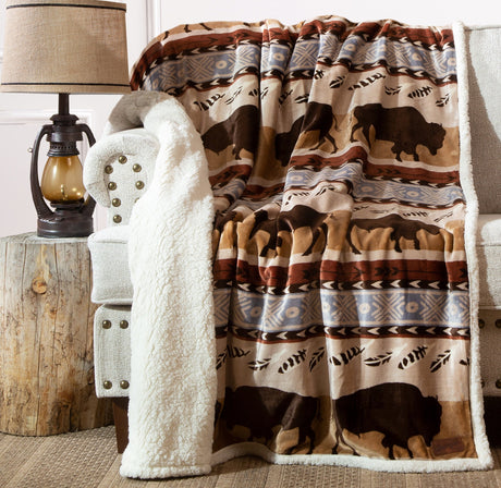 Carstens Inc Wrangler Buffalo Throw