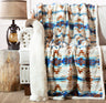 Carstens Inc Wrangler Stack Rock Southwest Throw Blue tan cream