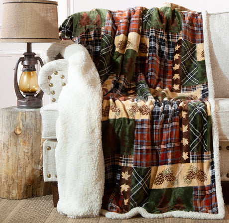 Carstens Inc Three Plaid Plush Throw