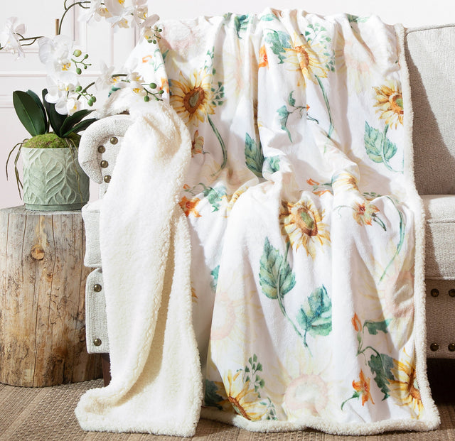 Carstens Inc Sunflower Plush Throw