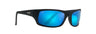Peahi Sunglasses, Black Matte Rubber/blue Hawaii