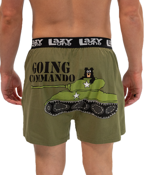 Lazy One Going Commando Men's Funny Bear Boxer