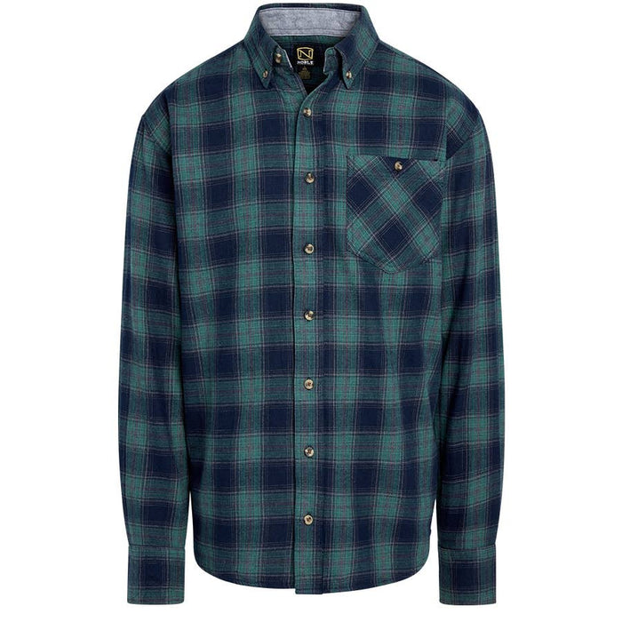 Noble Outfitters Men's Ranch Tough Flannel Button Down Shirt Evergreen ulti Plaid / REG / M