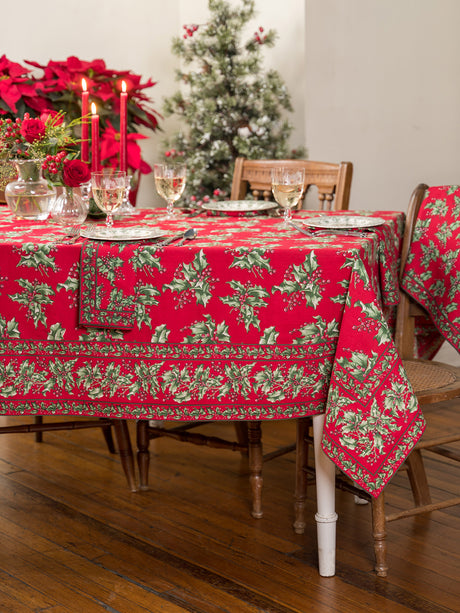 April Cornell Holly Dining Cloth Red
