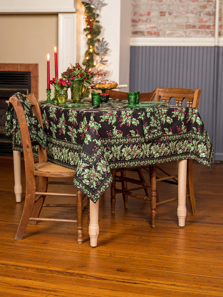 April Cornell Holly Dining Cloth Black