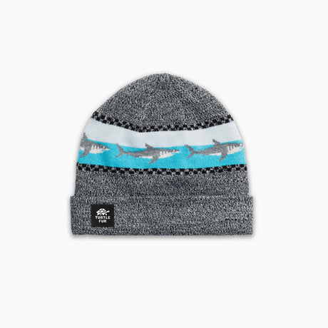 Turtle Fur Kids' Shark Attack Beanie - Gray Gray