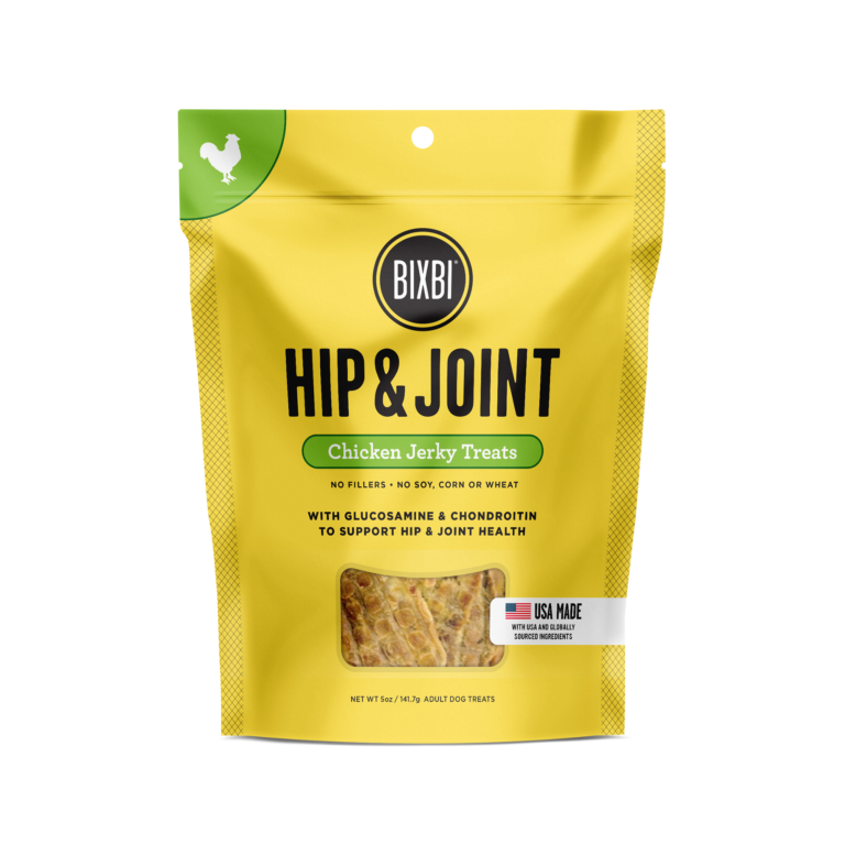 BIXBI Pet Hip & Joint Jerky Treats for Dogs - Chicken Recipe - 5oz / 12oz Chicken