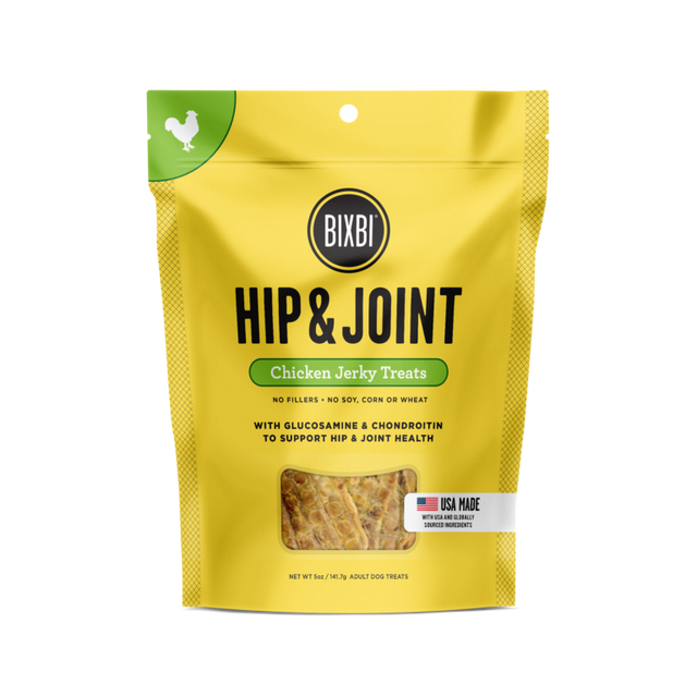 BIXBI Pet Hip & Joint Jerky Treats for Dogs - Chicken Recipe - 5oz / 12oz Chicken