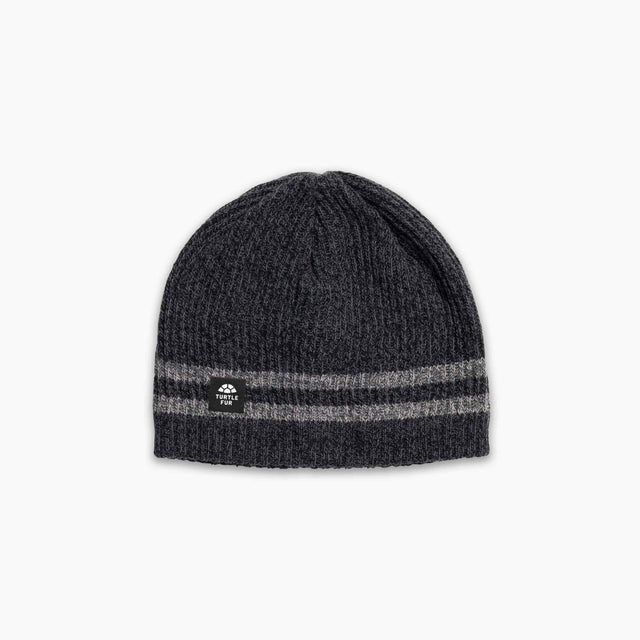 Turtle Fur Ocean Ragg Mr. Happy Beanie - Black Heather Black Heather