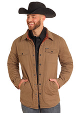 Rock & Roll Denim Reversible Aztec Herringbone Jacket - Brown