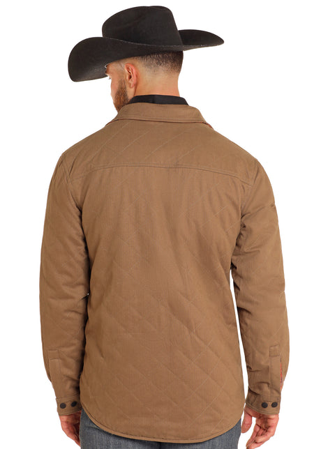 Rock & Roll Denim Reversible Aztec Herringbone Jacket - Brown